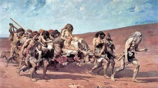 Cain fleeing before Jehovah's Curse (여호와의 저주 앞에서 도망치는 가인) _ Fernand Cormon(1880)